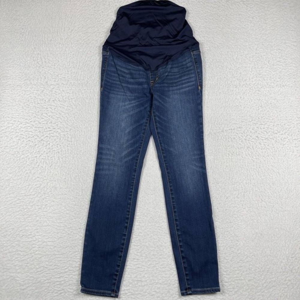 Madewell Jeans Womens 25 Blue Maternity Skinny Over The Belly Pull‎ On Stretch